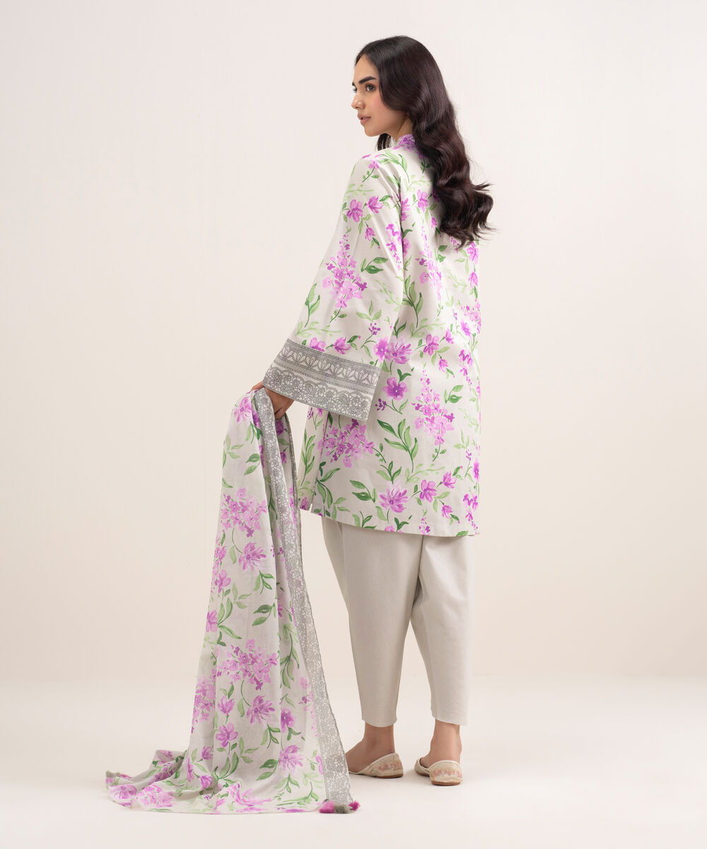 Women's Unstitched Lawn Printed Multi 3 Piece Suit