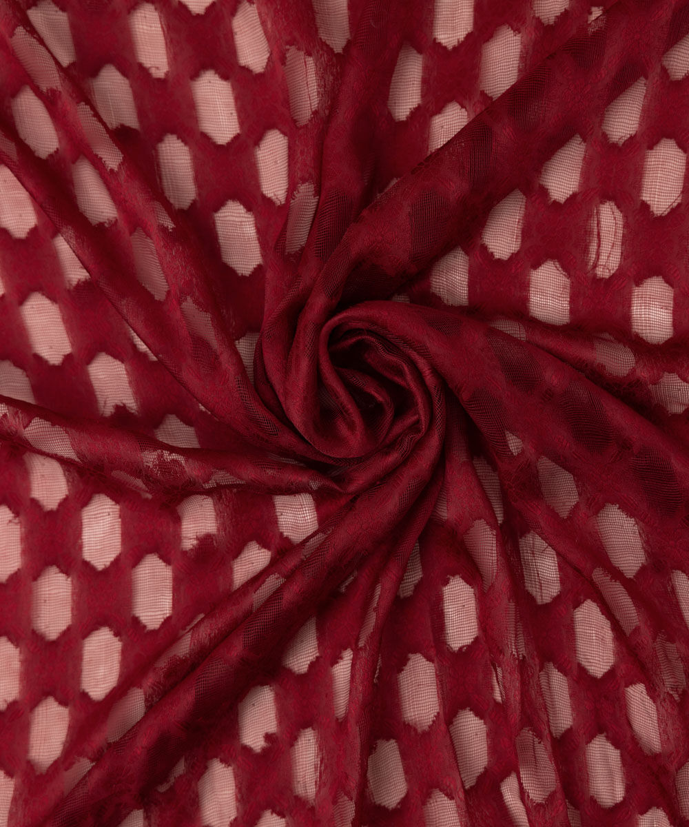 Brochea Jacquard Red Solid Dupatta