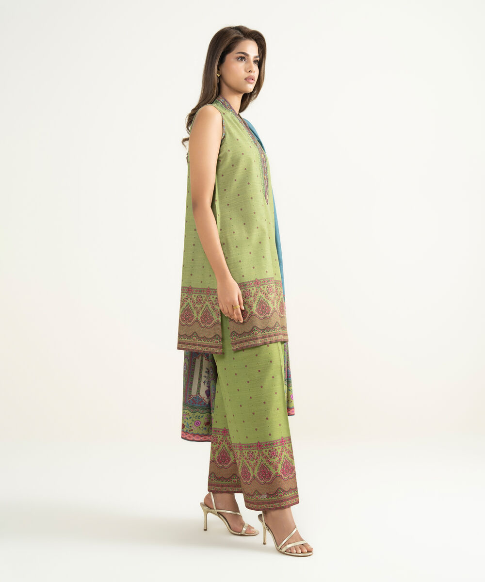 Women's Unstitched Khaddar 3 Piece Suit