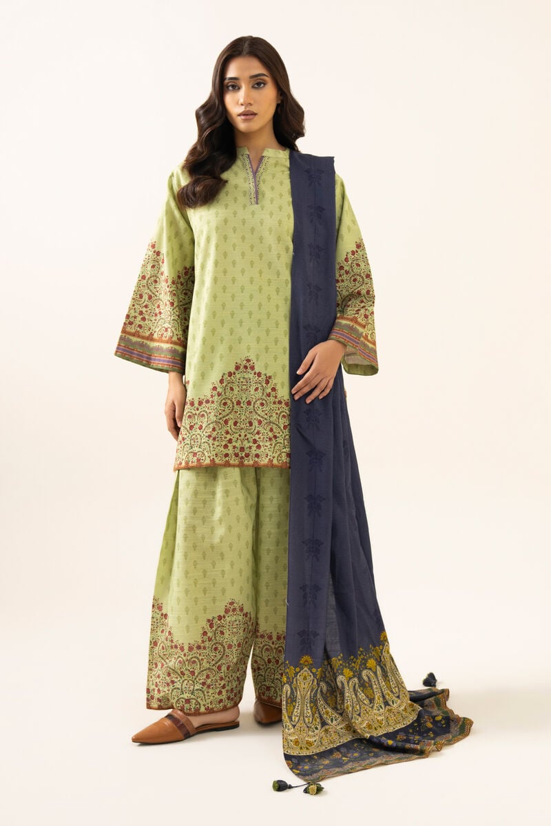 3 Piece - Printed Light Khaddar Suit