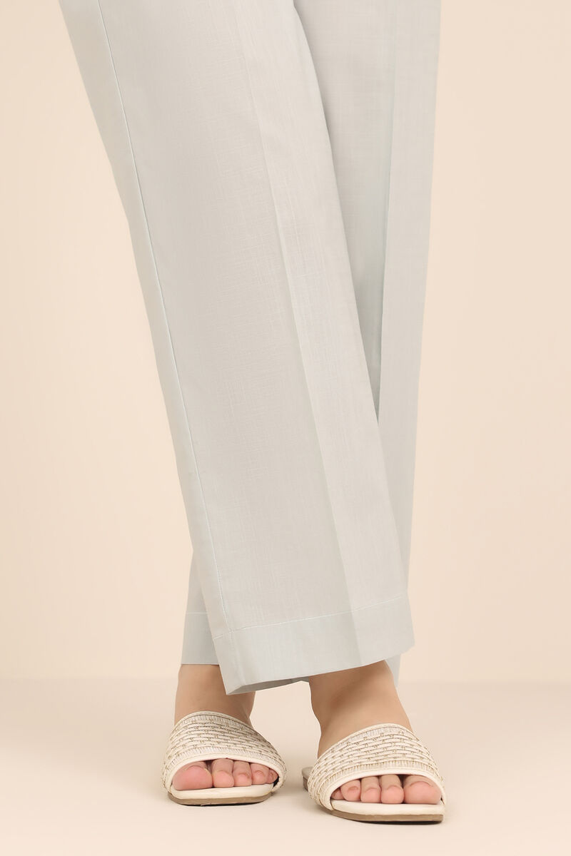 Solid Crosshatch Straight Pants