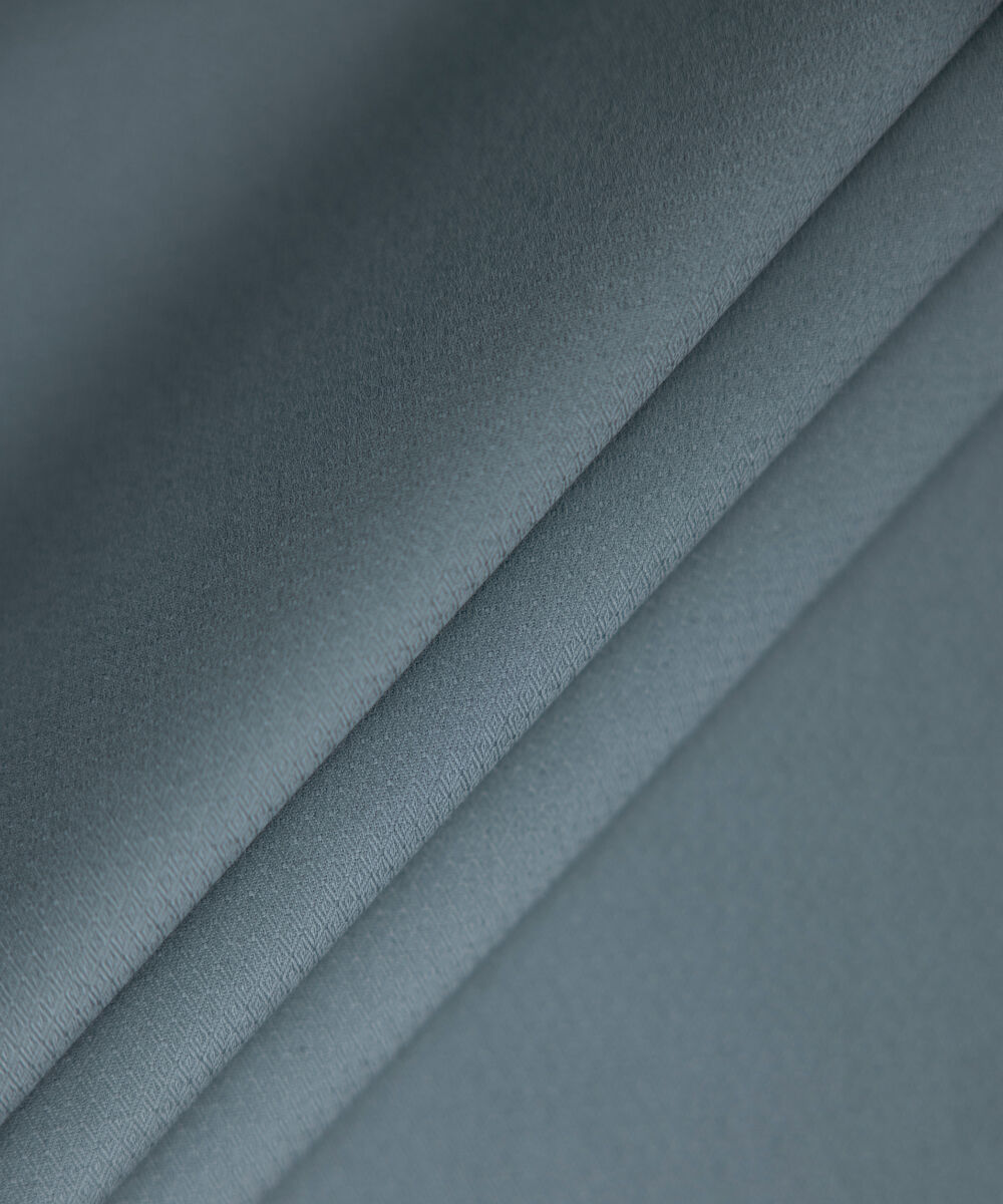 Men's Unstitched blue grey premium cotton dobby Suit