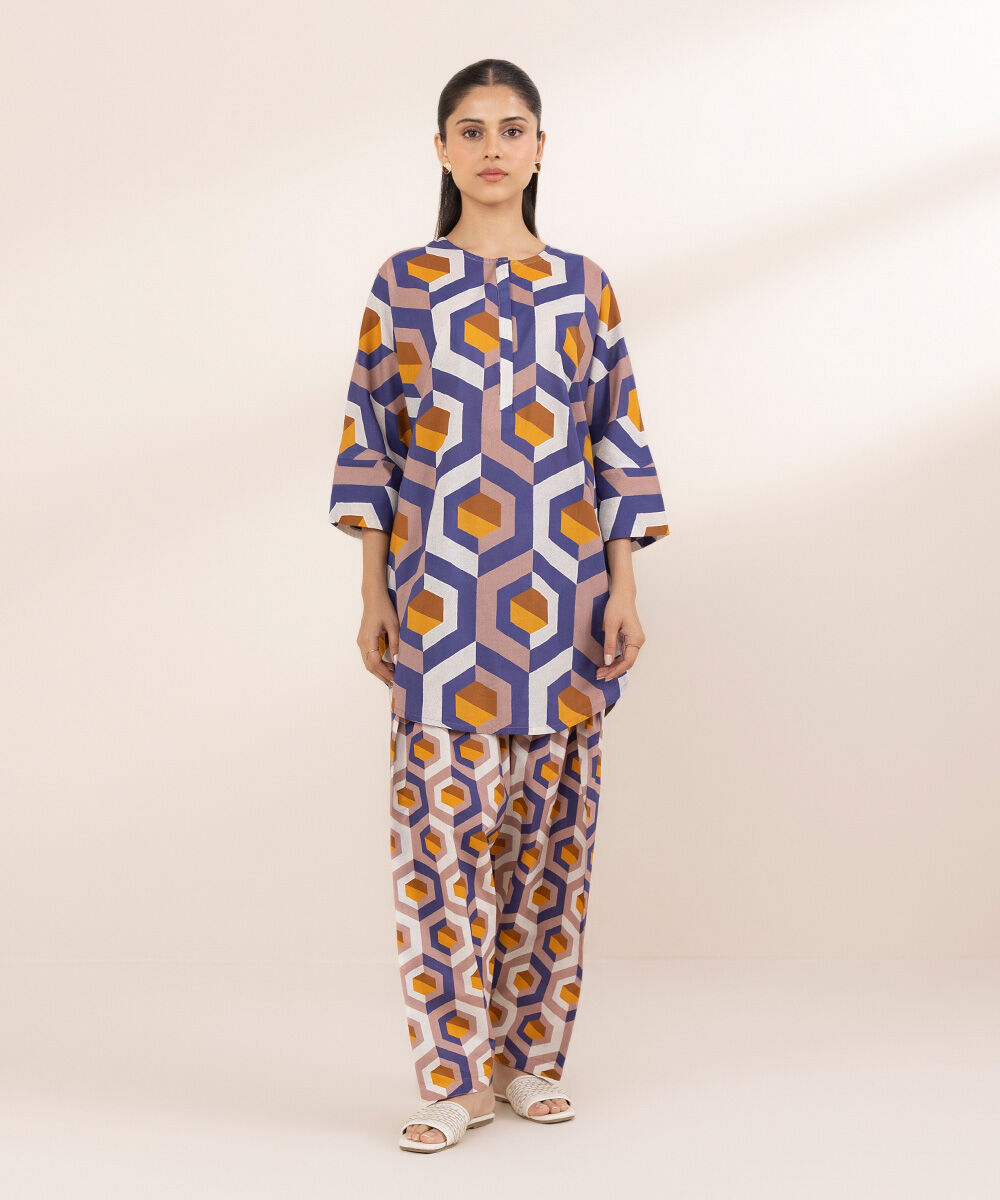 Women's RTW Lawn Multi Printed Boxy Shirt