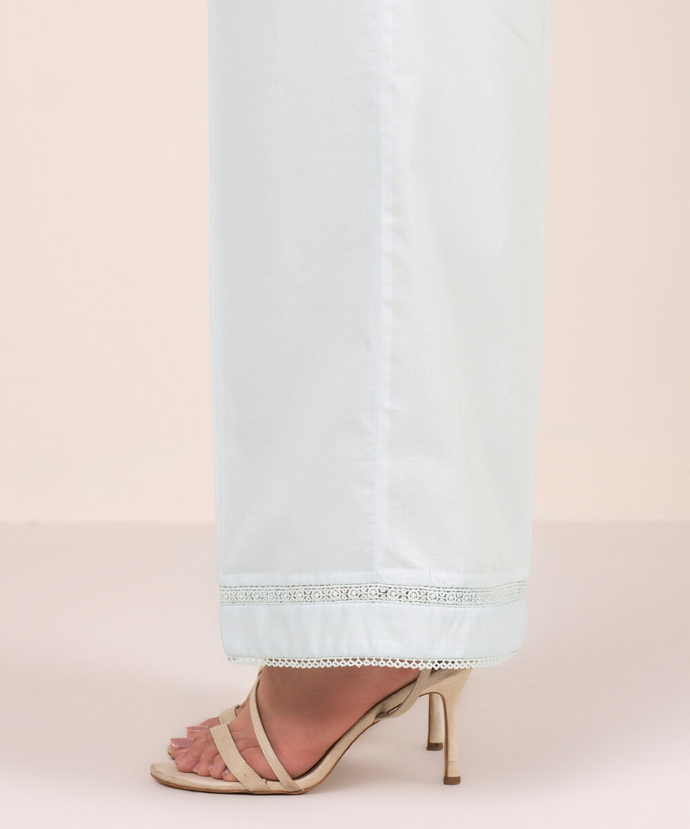 Women's RTW Cambric Solid Blue Culottes