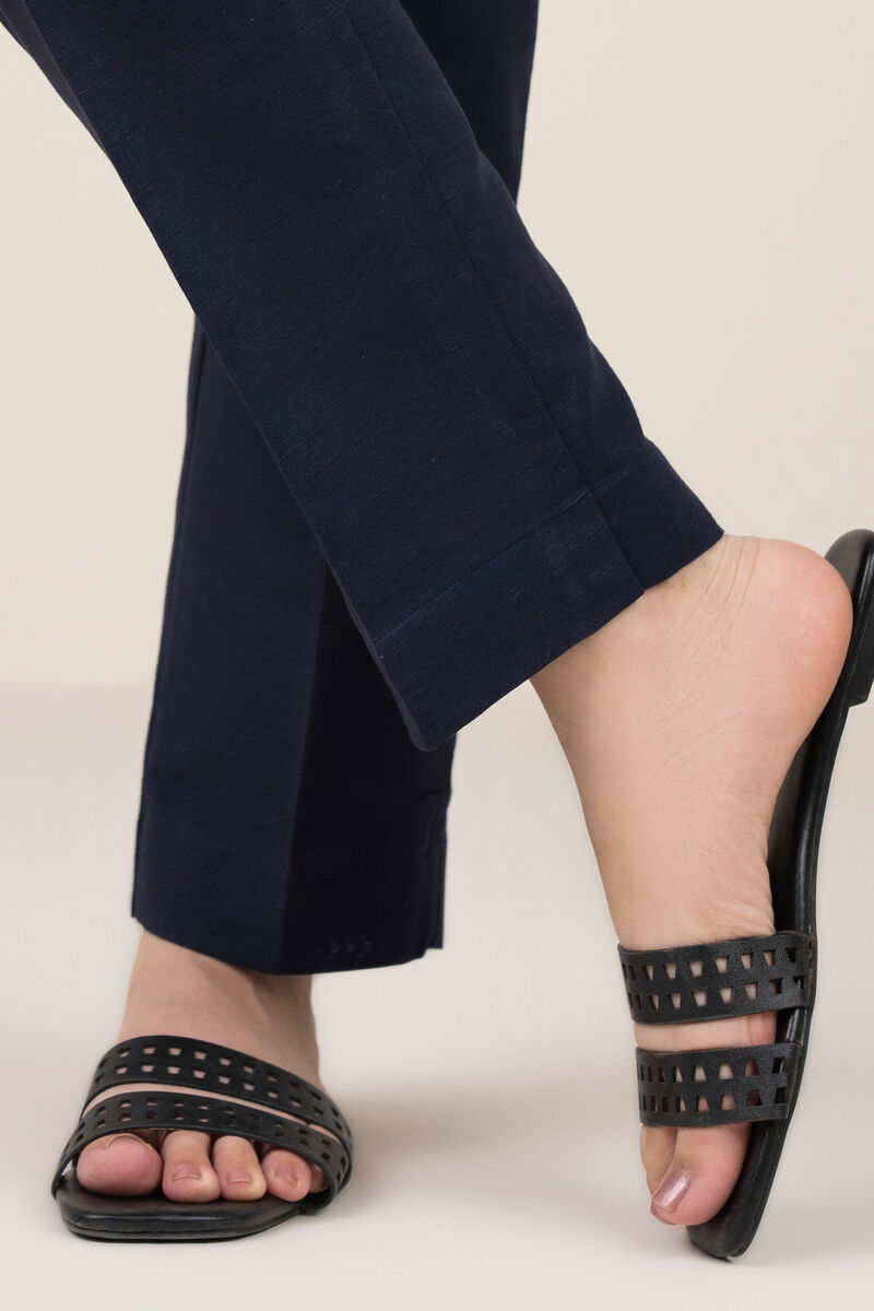 Solid Khaddar Straight Pants