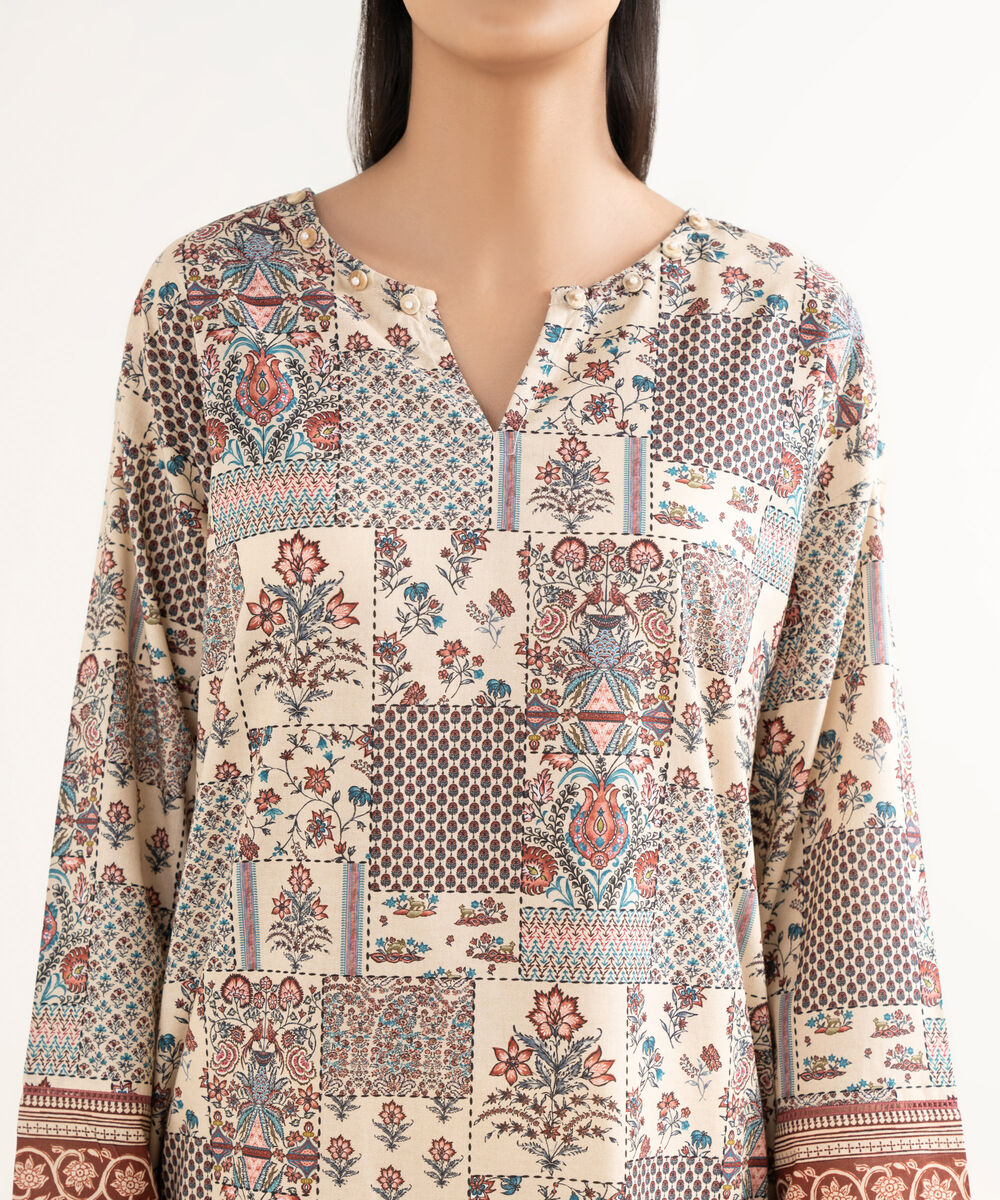 Women's RTW Cambric Printed Boxy Multi Shirt