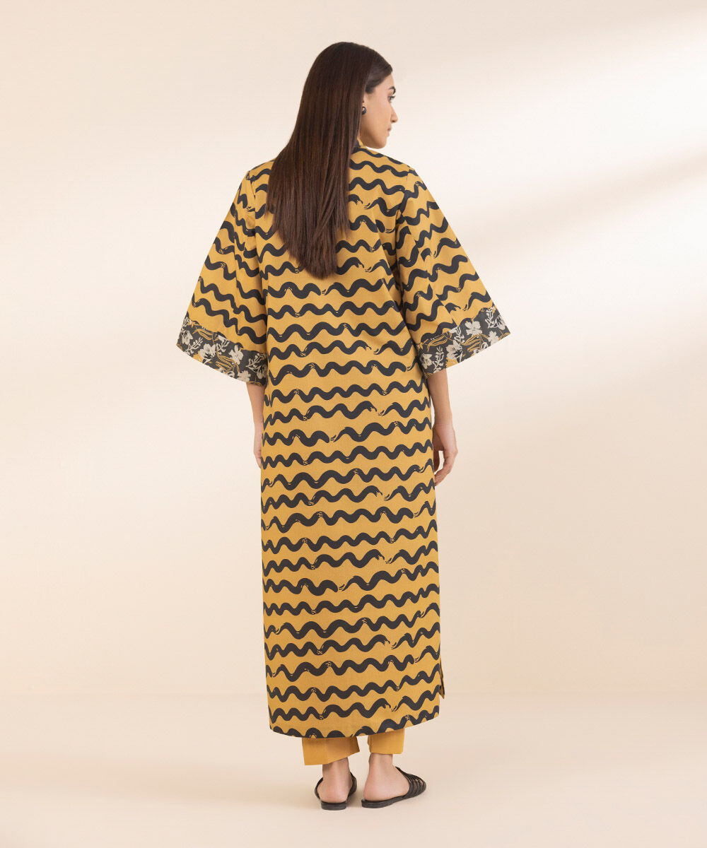 Women's Unstitched Cotton Printed Multi Shirt