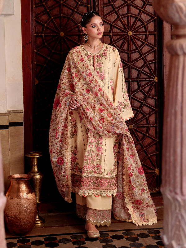 3 Piece - Embroidered Jacquard Suit