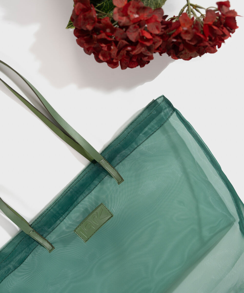 Women's Green Fabric Bag