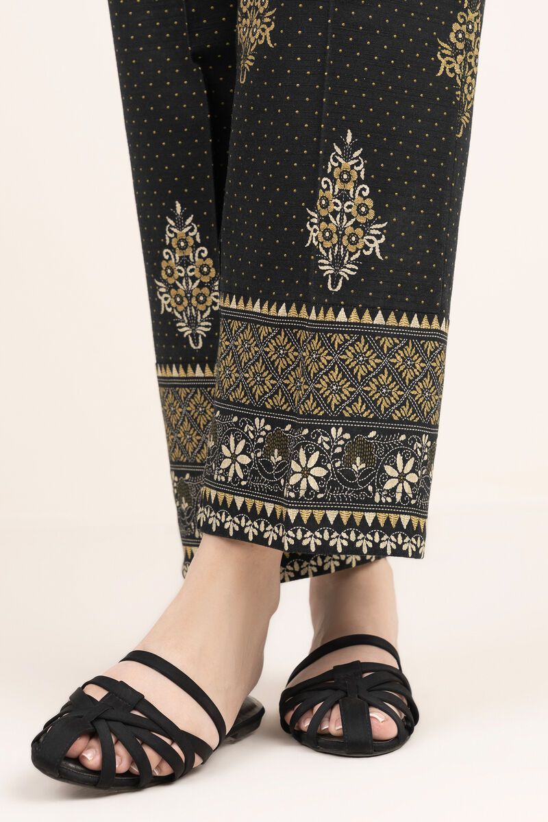 Printed Cotton Straight Pants