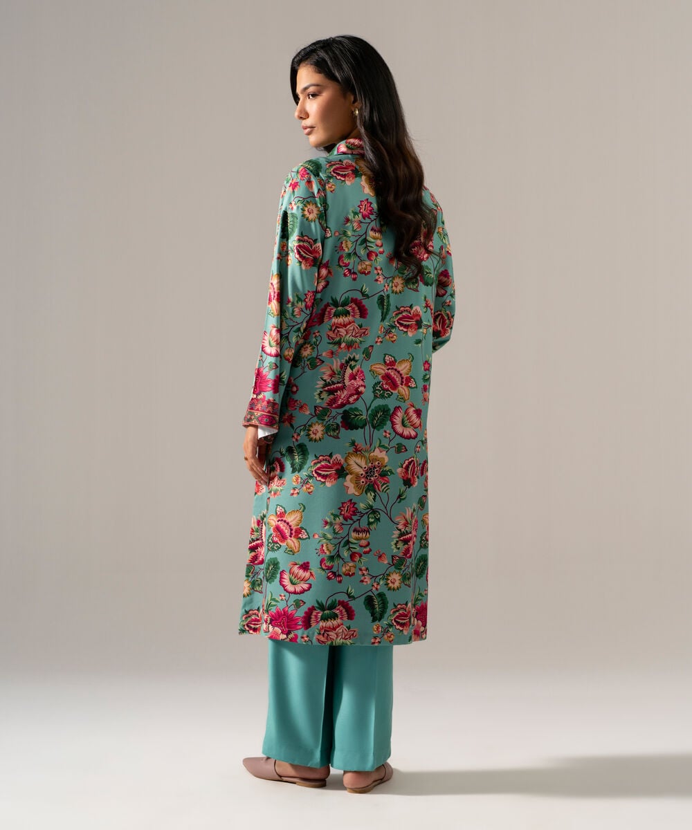 Women's RTW Viscose Marina Printed Blue 2 Piece Suit