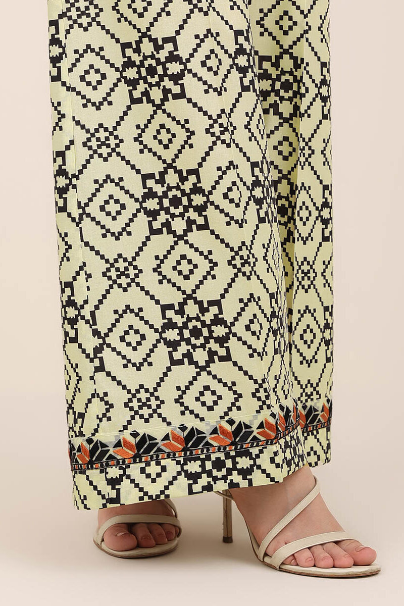 Embroidered Cotton Flared Pants