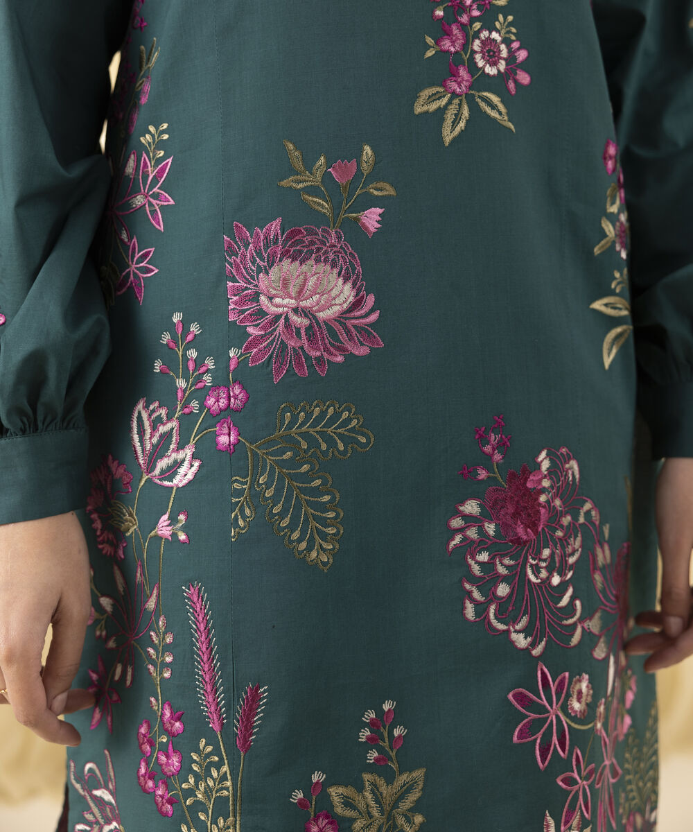 Unstitched Women's Green Cross Hatch 3 Piece Suit