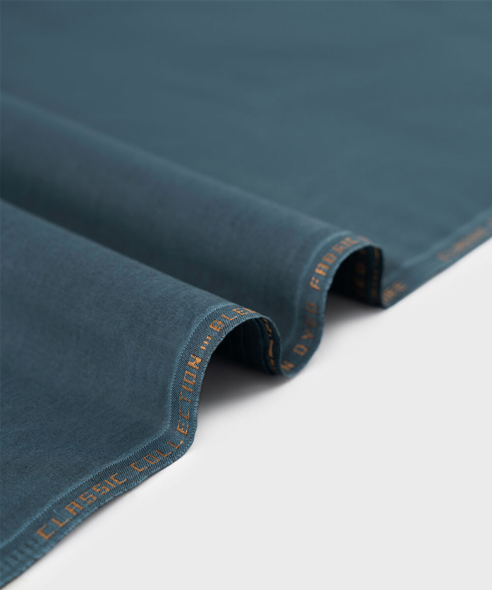 Men's Unstitched Navy Yarn dyed Wash & Wear Suit