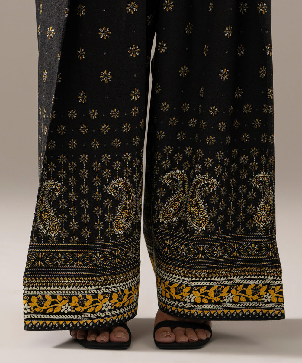 Women's RTW Bedford Printed Black Shalwar