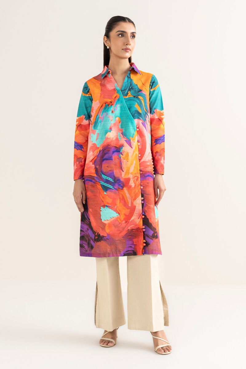 Printed Khaddar Shirt