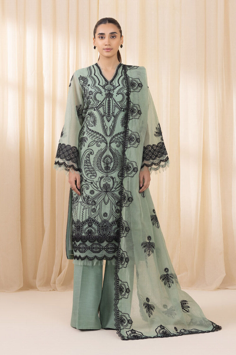 3 Piece - Embroidered Karandi Suit