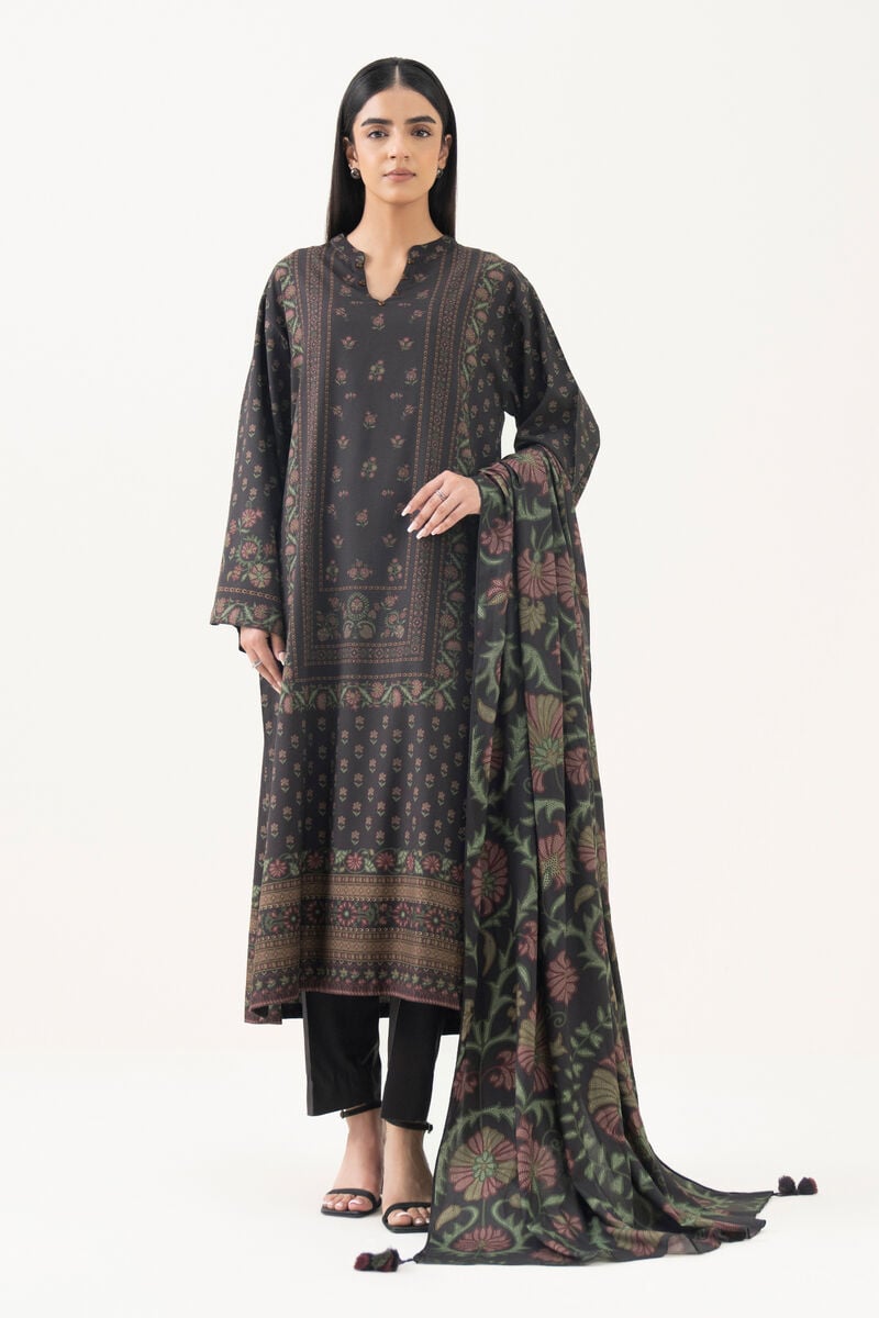 3 Piece - Printed Linen  Suit