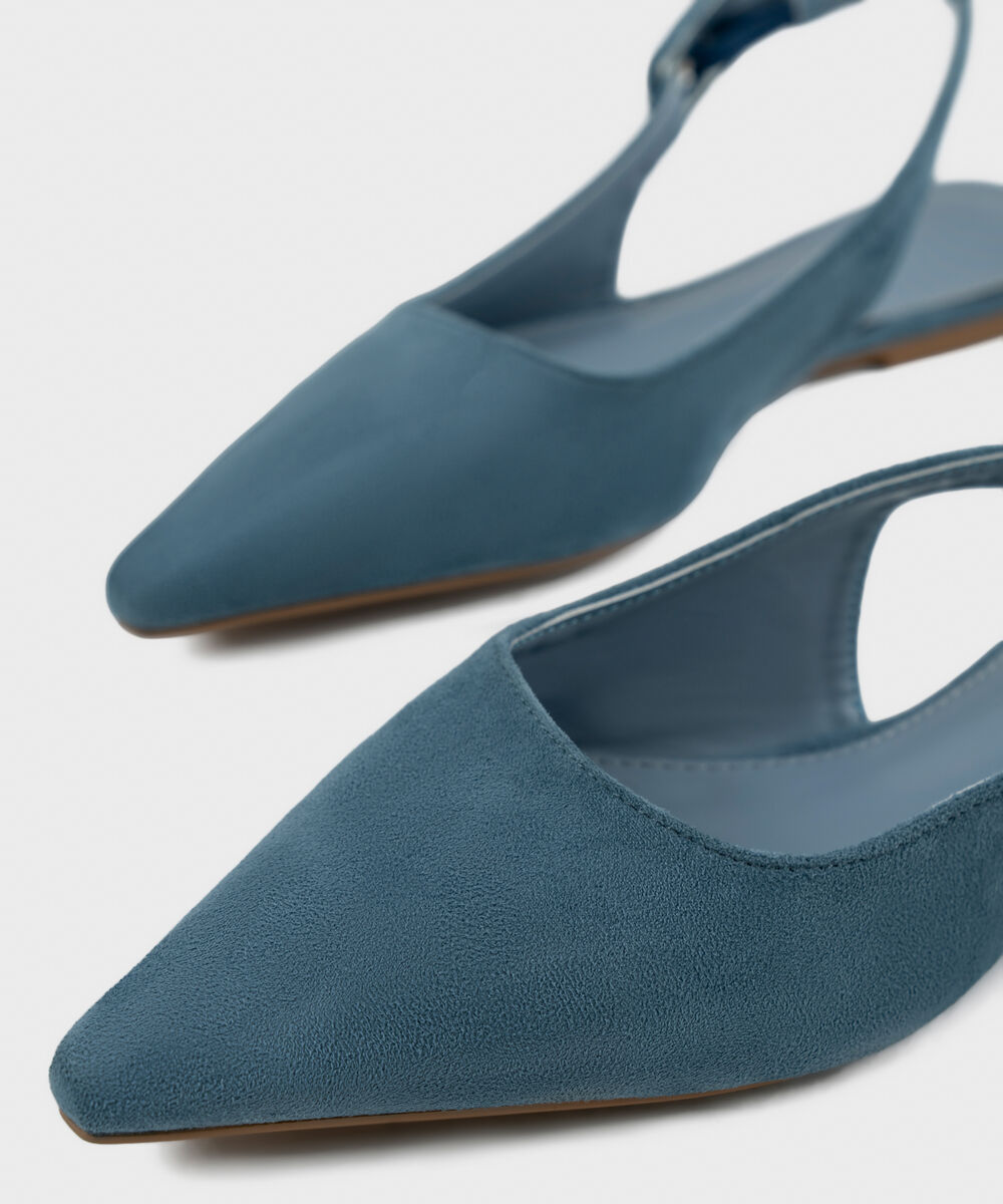 Women's Blue Slingback Flats