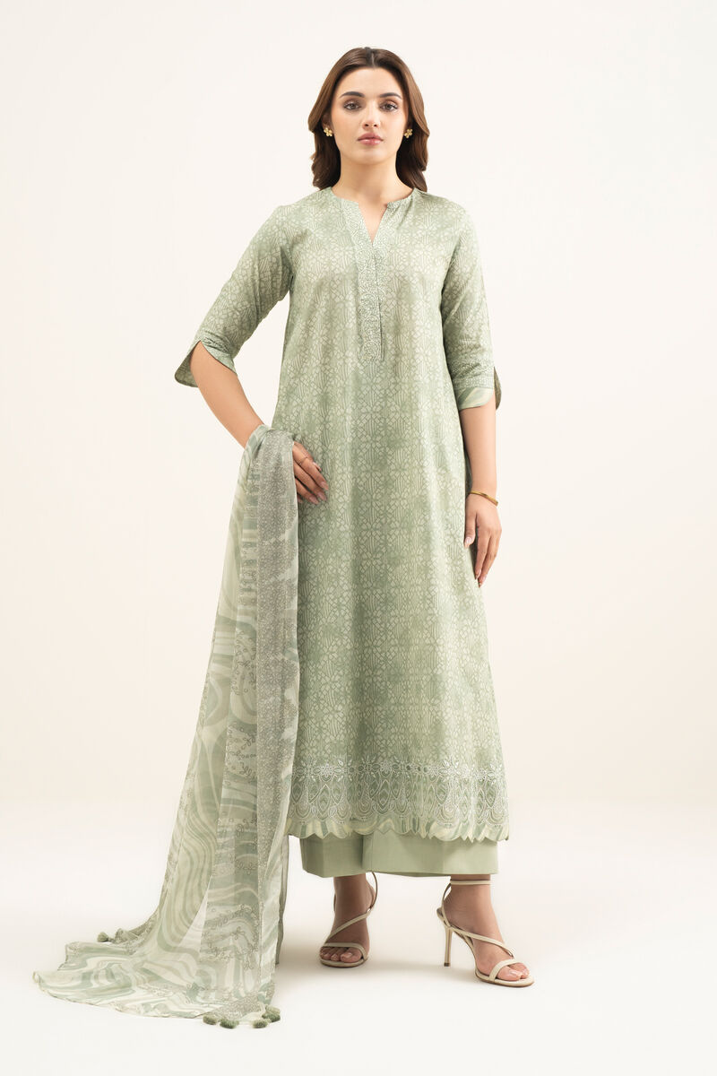 3 Piece - Embroidered Lawn Suit