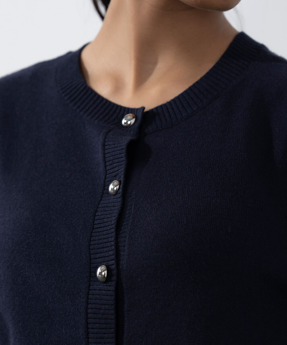Women's Western Wear Navy Regular-Fit Knit Cardigan