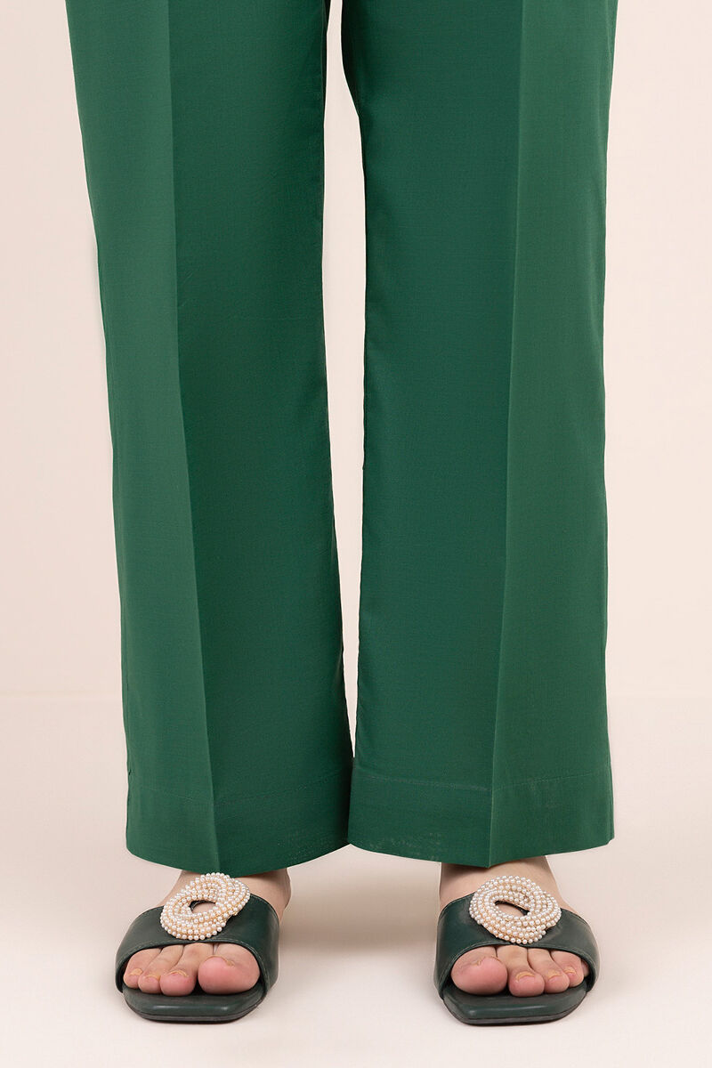 Solid Crosshatch Straight Pants