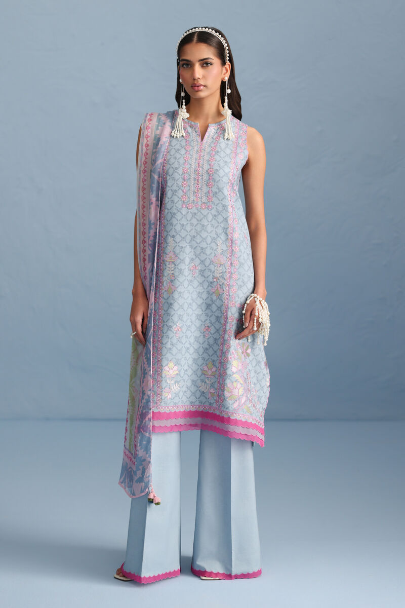 3 Piece - Embroidered Jacquard Suit