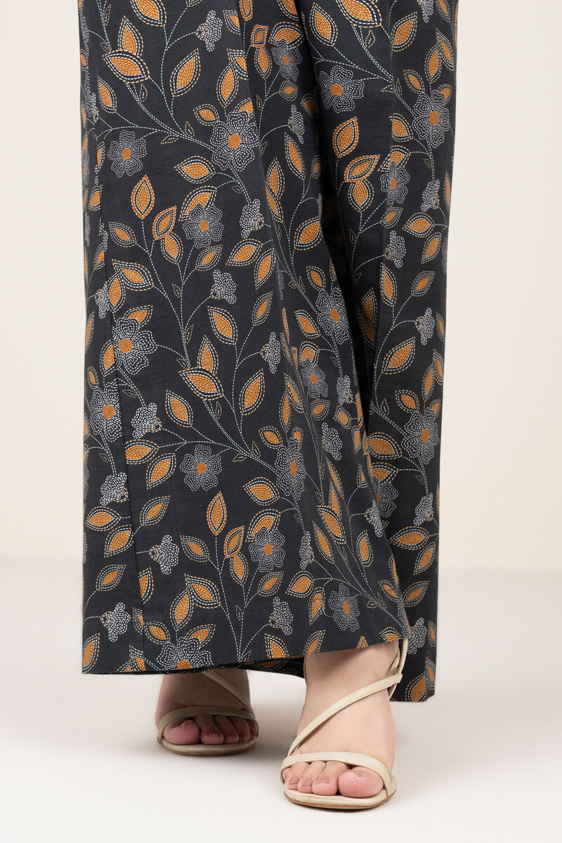 Printed Cotton Flared Pants