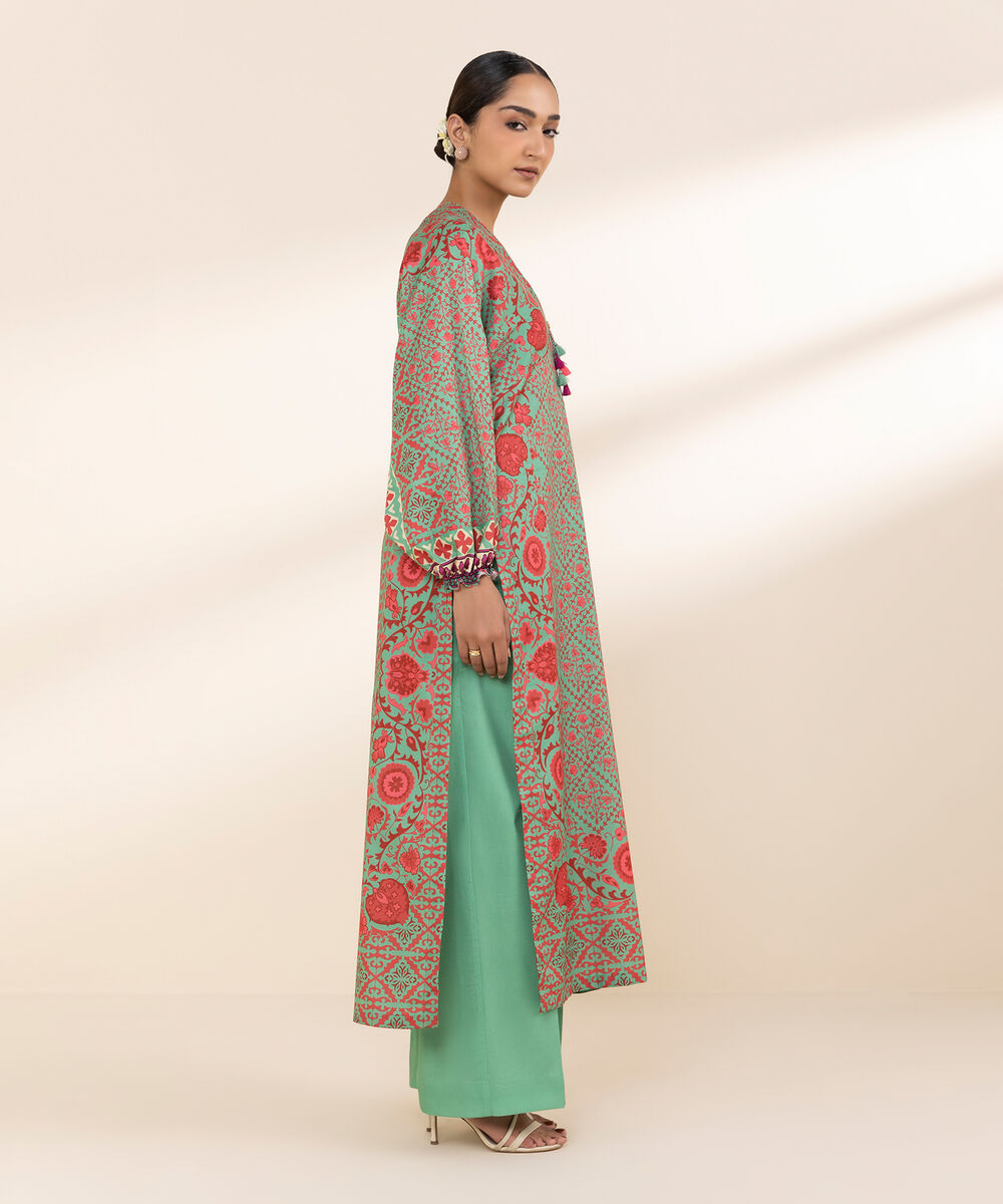 Women's Unstitched Lawn Printed Multi 3 Piece Suit