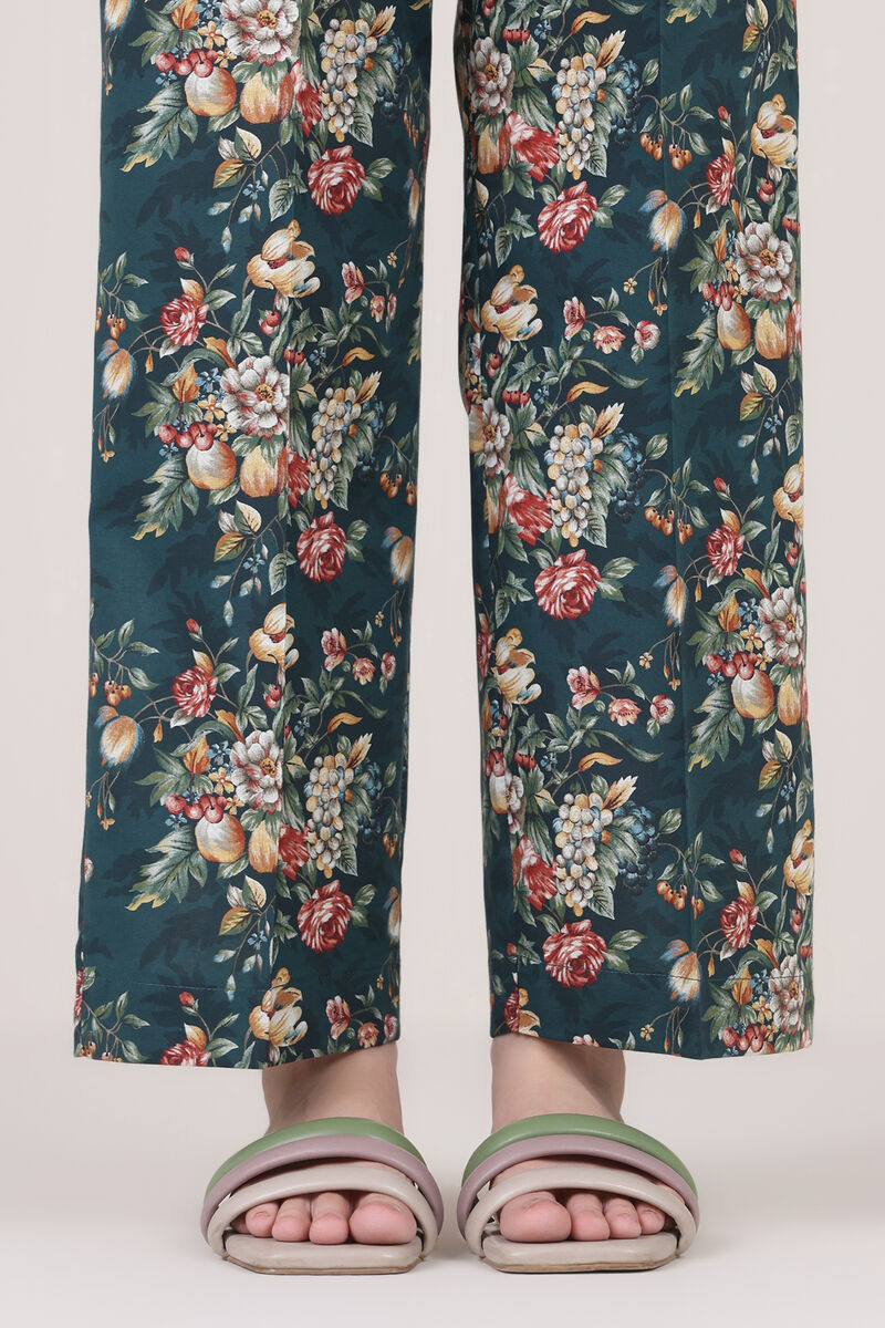 Printed Cambric Straight Pants