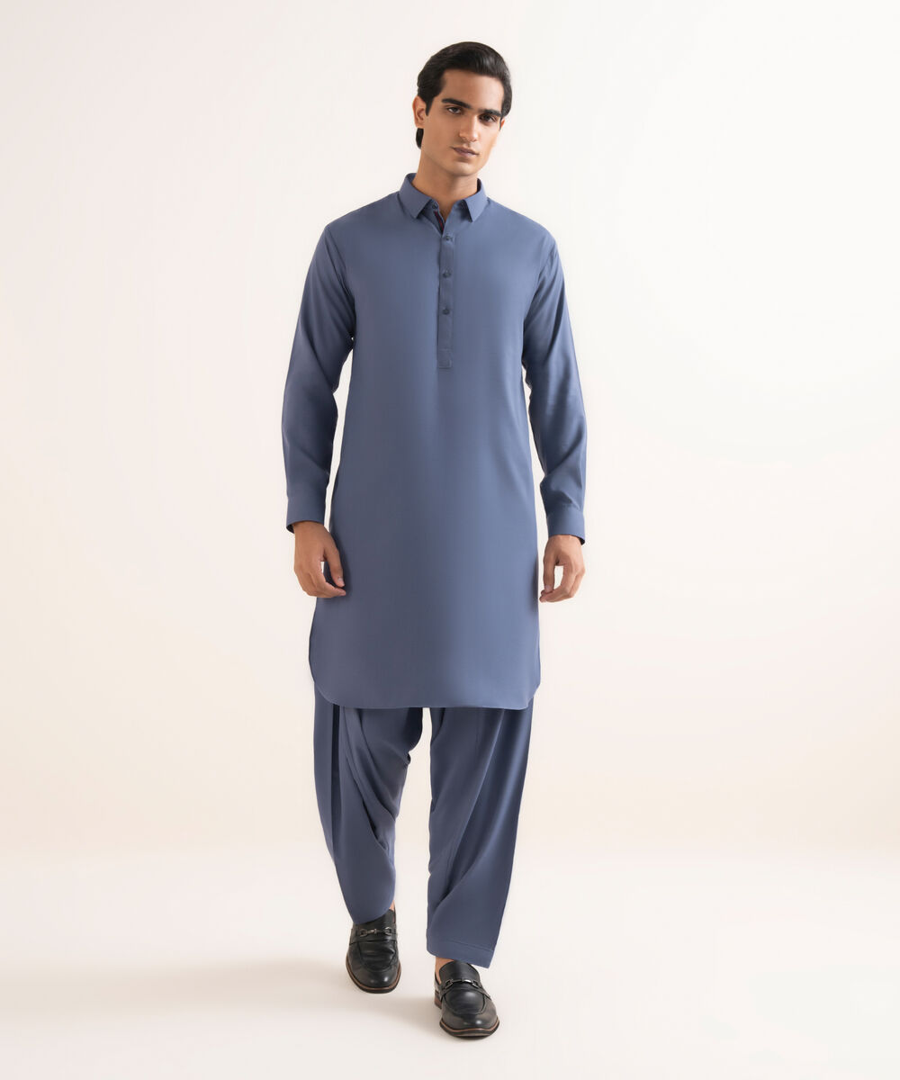 Men's Stitched Premium Wash & Wear Grey Suit