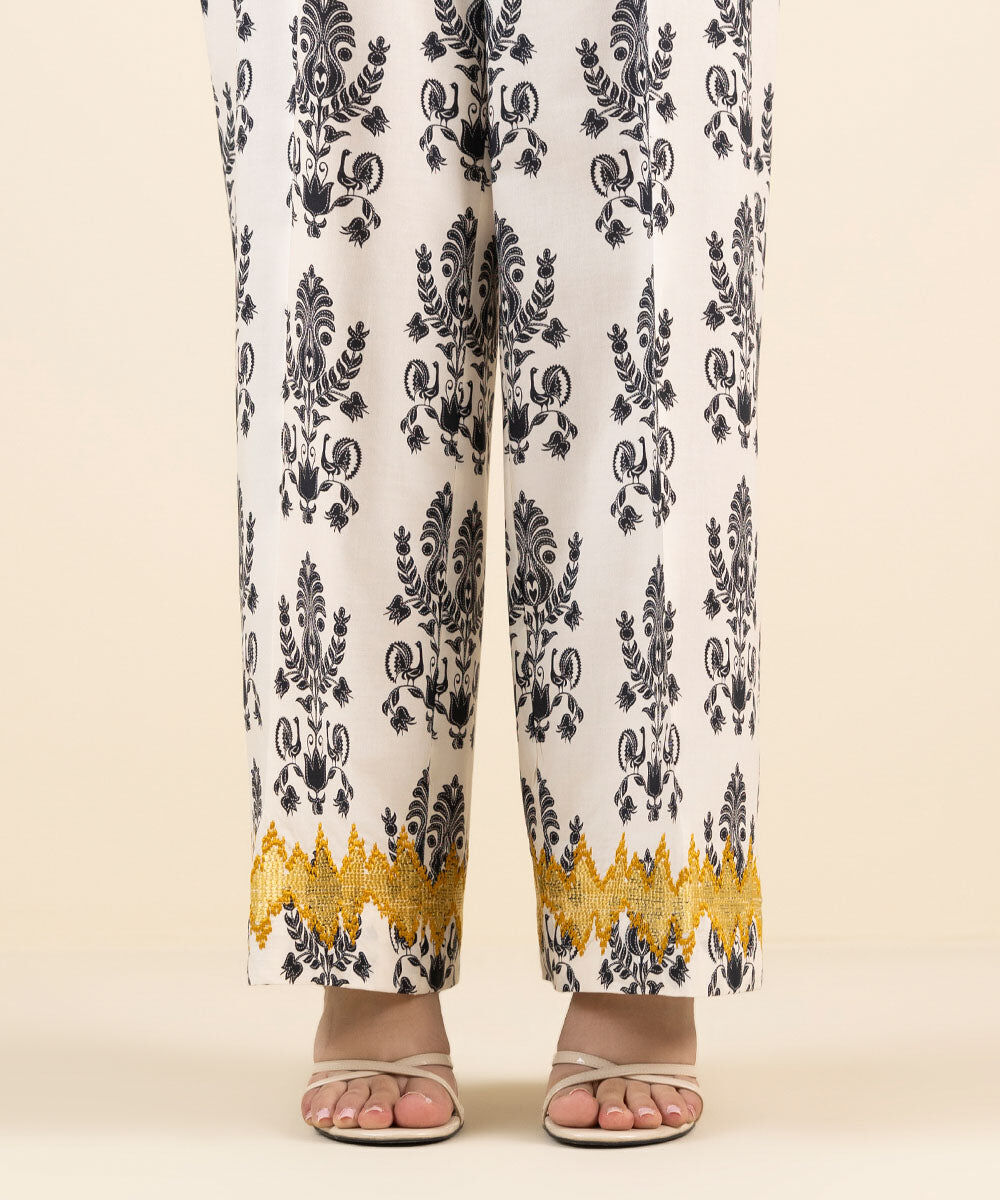 Woman - Multi Embroidered Cambric Culottes