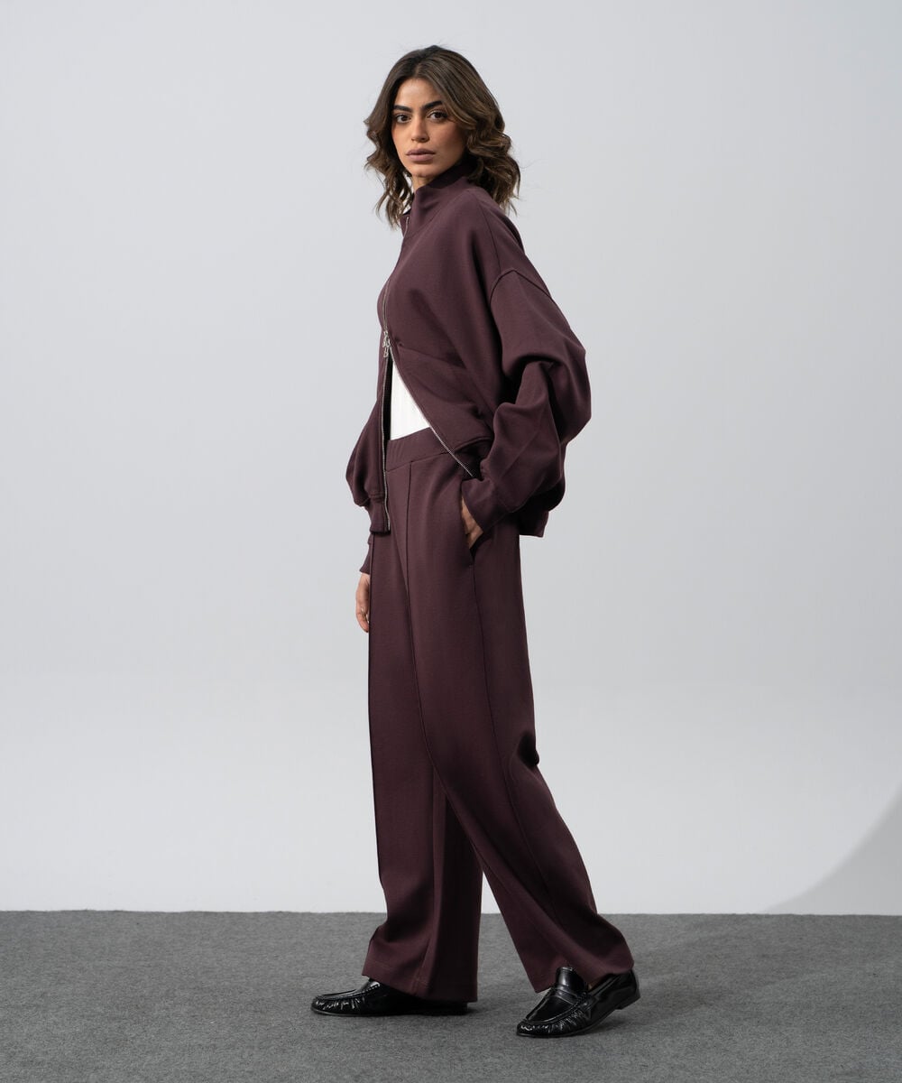 Women's Western Wear Brown Wide Leg Trousers