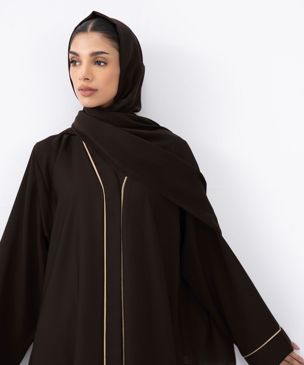 Women's Brown Polyester Hijab