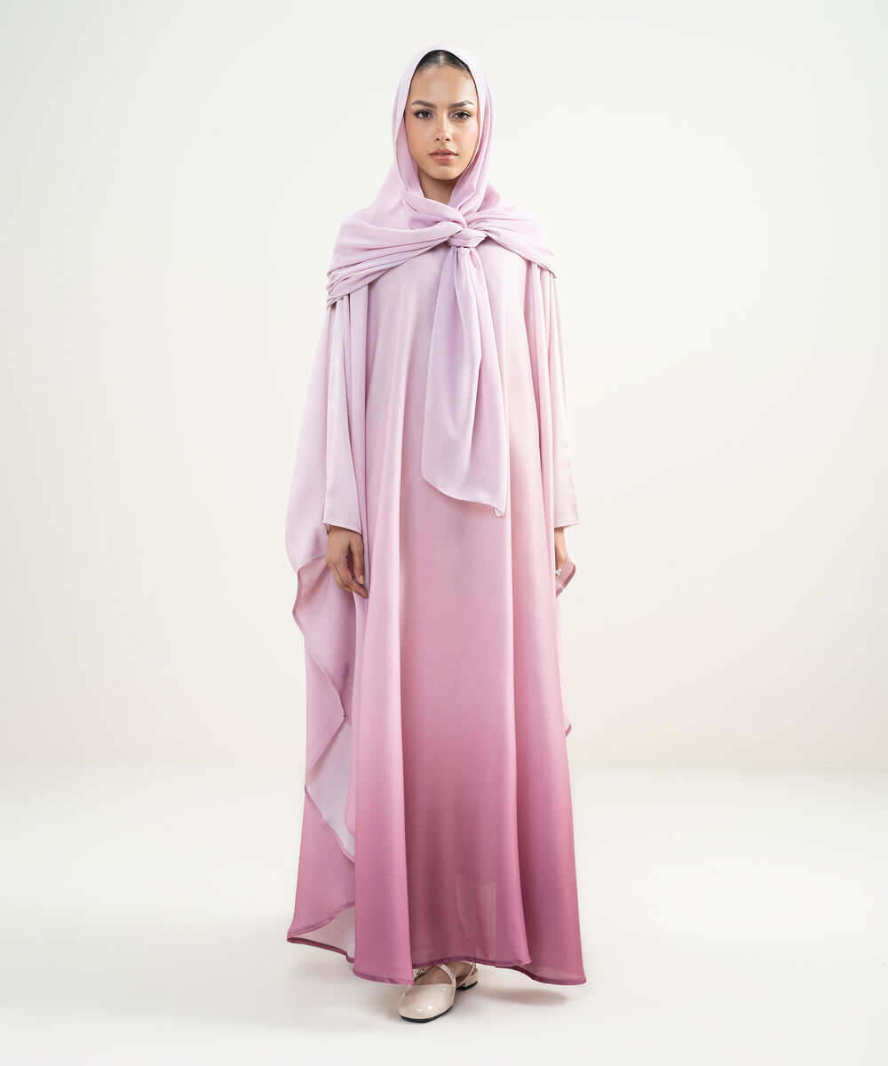 Women's Multi Gradient Kaftan Abaya Set
