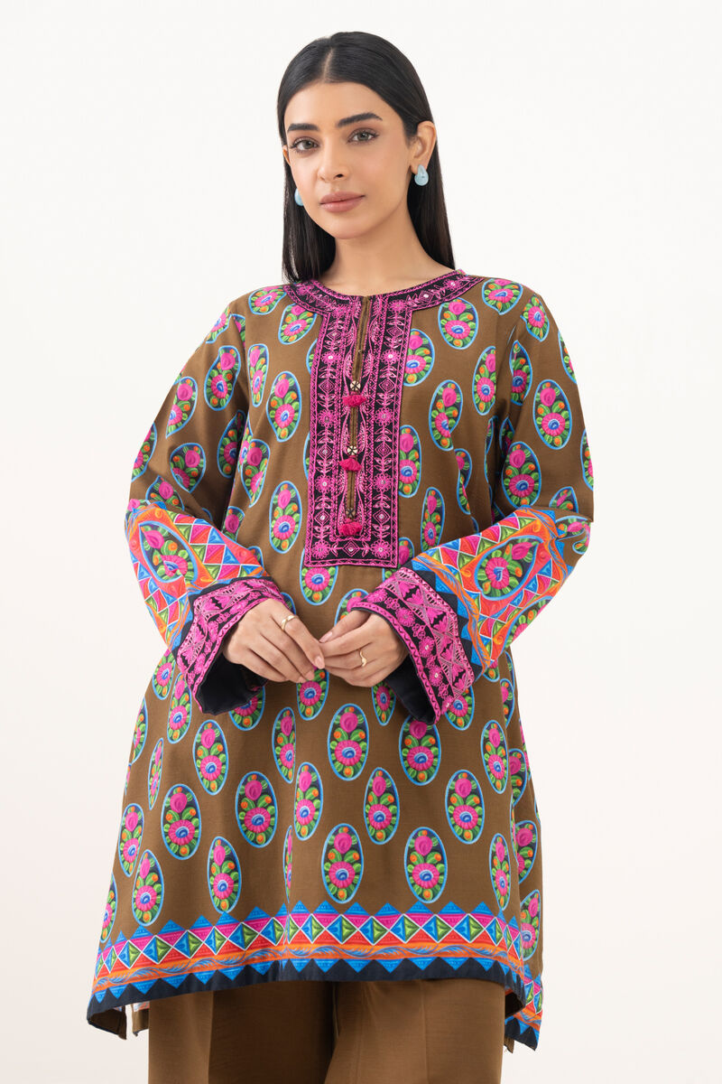 Embroidered Light Khaddar Shirt