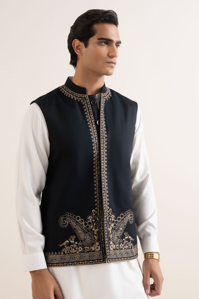 Embroidered Cotton Waistcoat