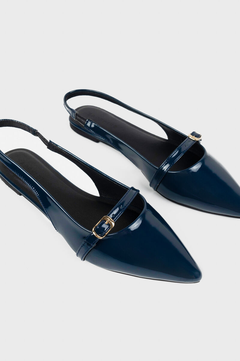 Navy Blue Slingbacks
