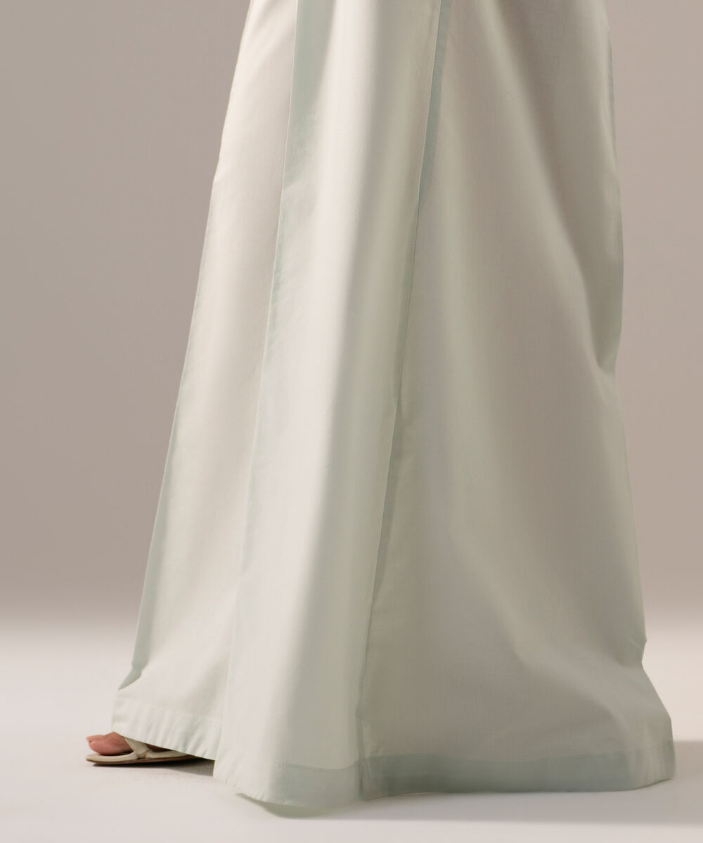 Women's RTW Cambric Solid Blue Sharara