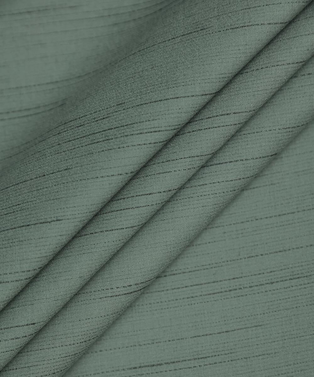 Men's Unstitched Olive Green Premium Wash & Wear Full Suit Fabric