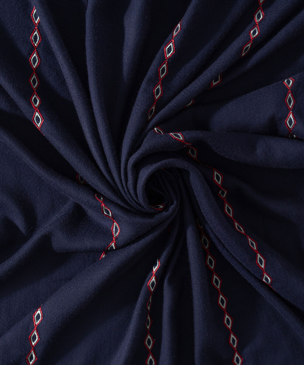 Women's RTW Poly Viscose Solid Blue Shawl