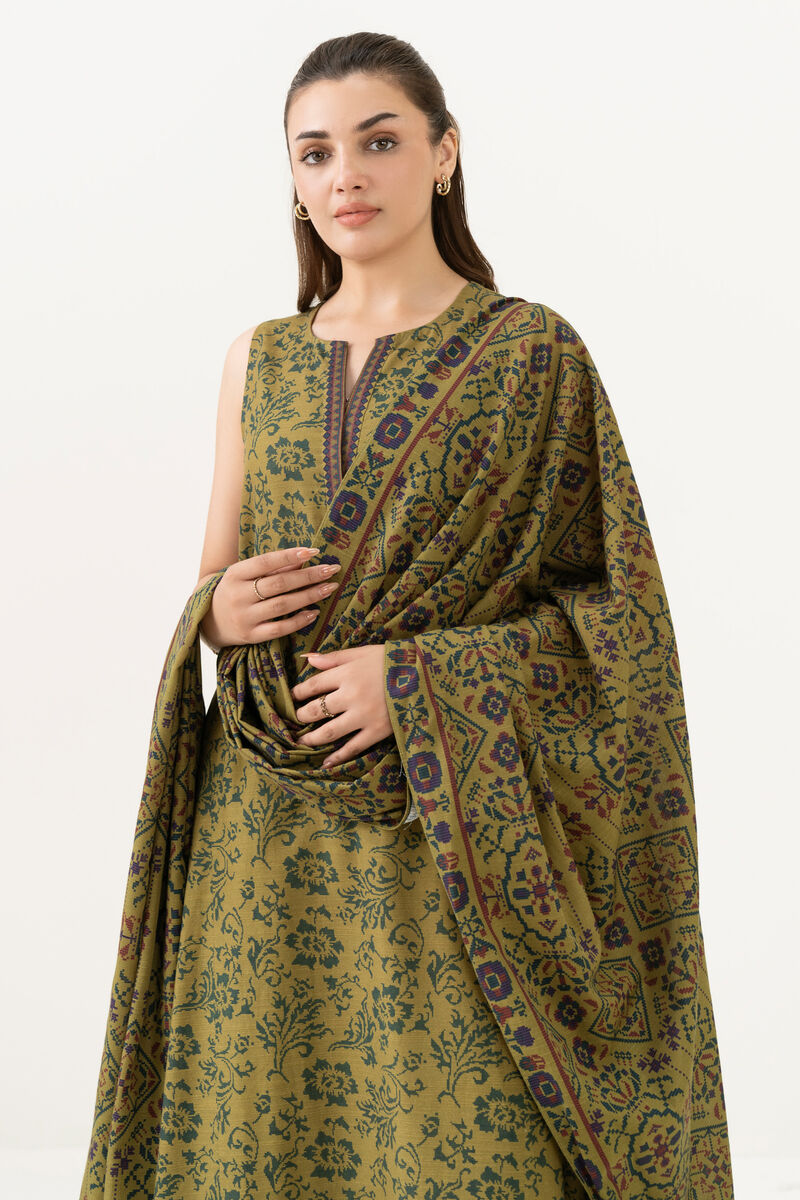 3 Piece - Printed Khaddar Suit