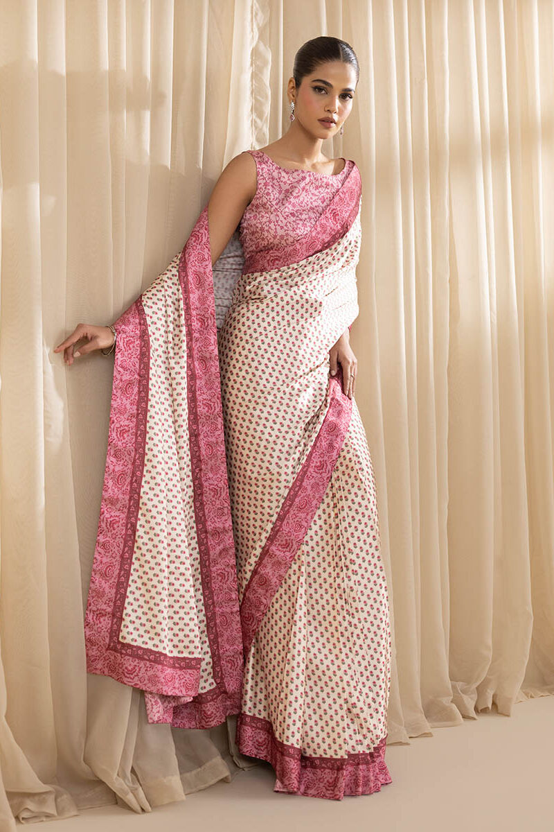 Printed Satin Saree