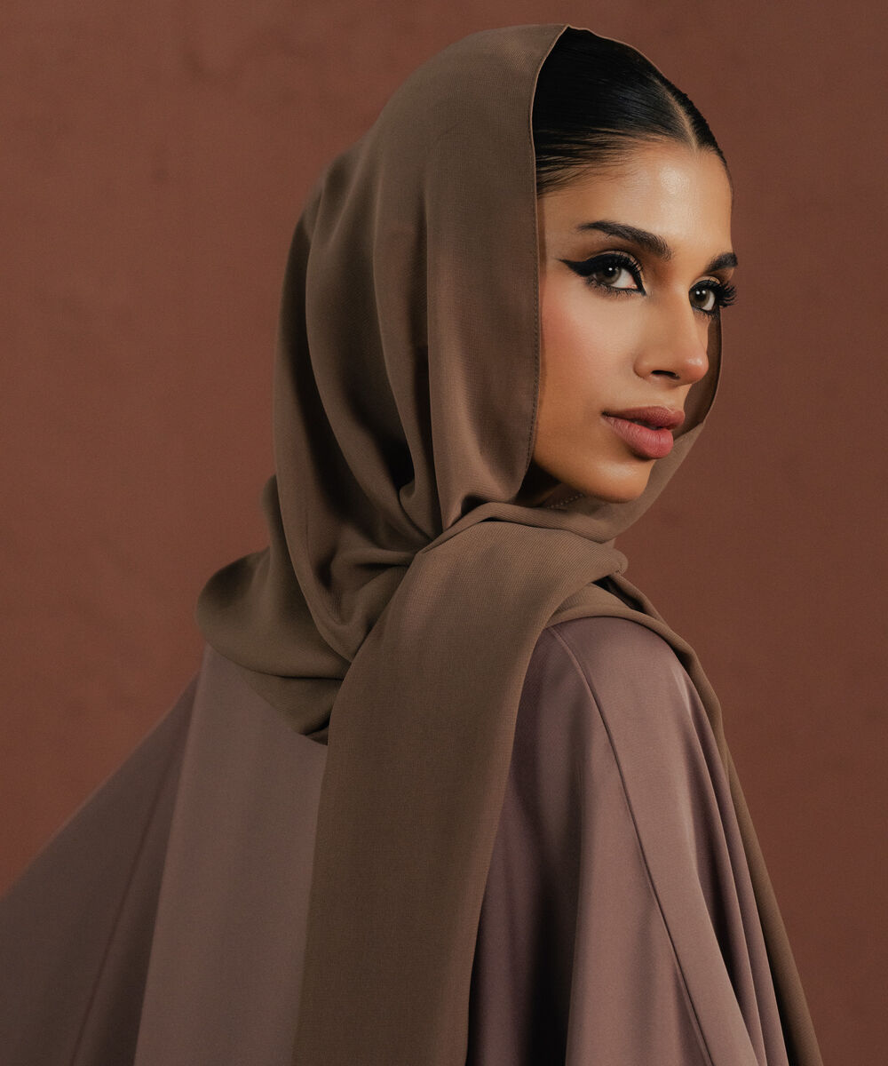 Women's coffee brown kaftan Abaya set