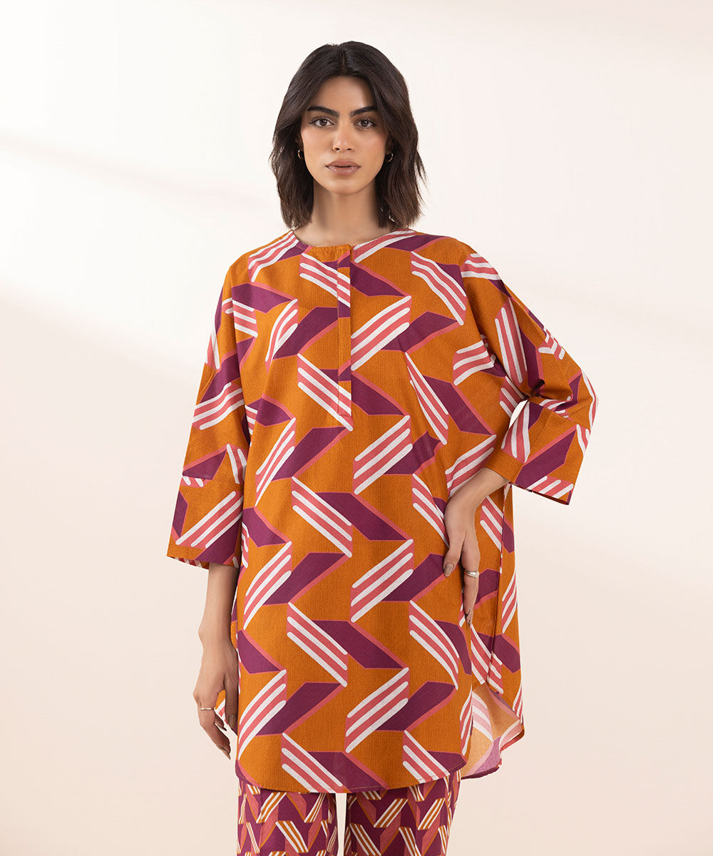 Women's RTW Lawn Multi Printed Boxy Shirt