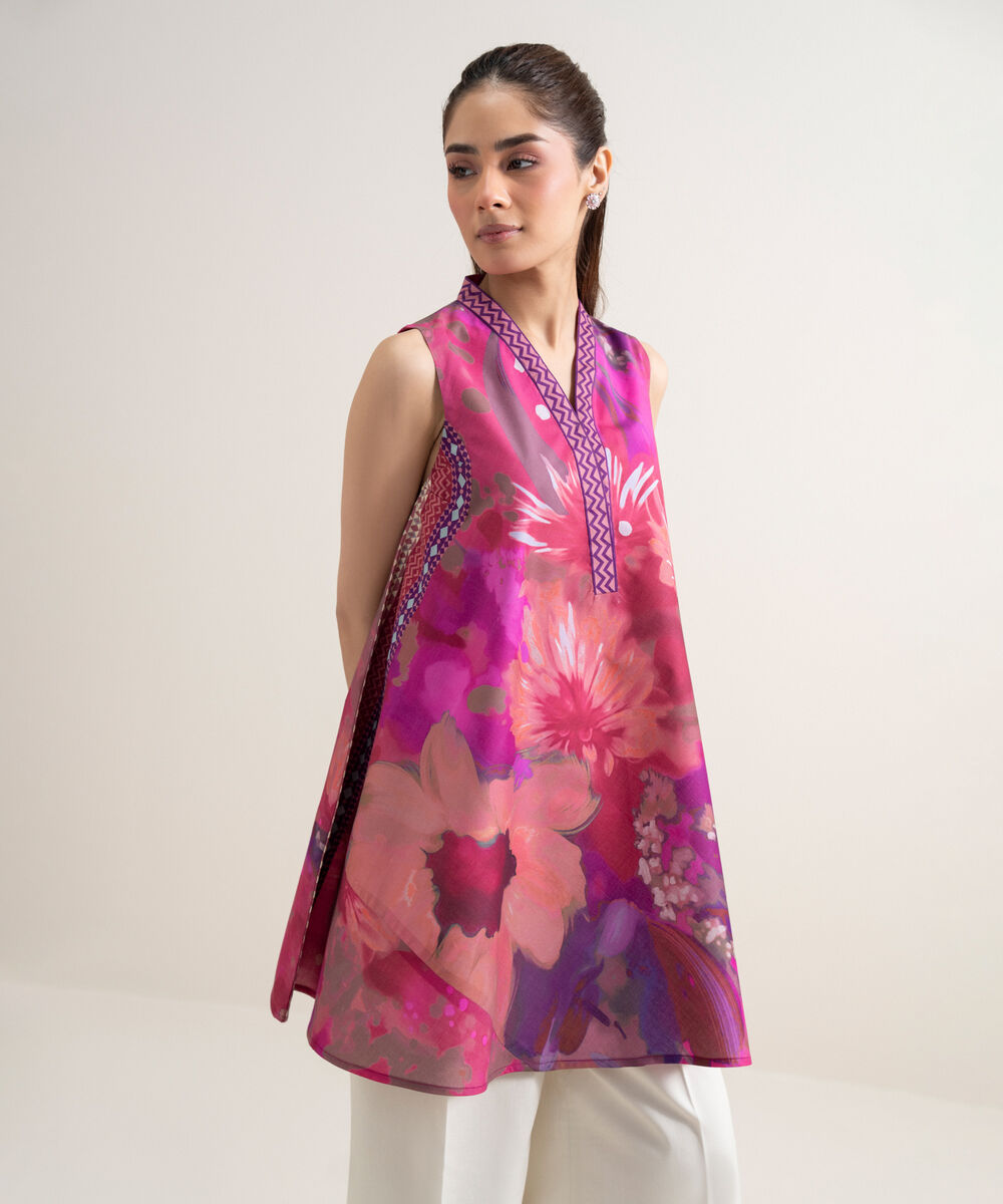 Women's Unstitched Lawn Printed Multi Shirt