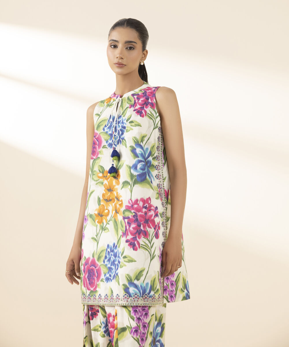 Unstitched Women's Multi Lawn Shirt Trousers