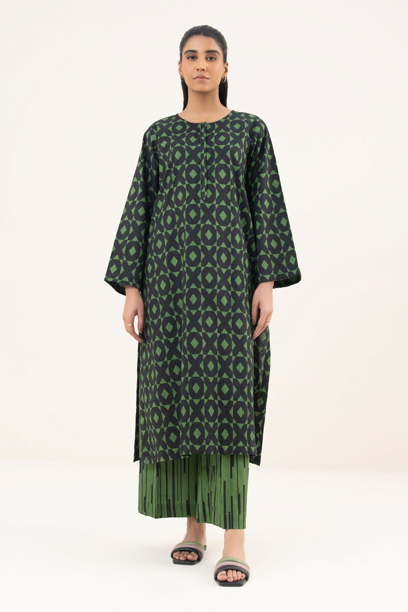 Printed Seersucker Shirt