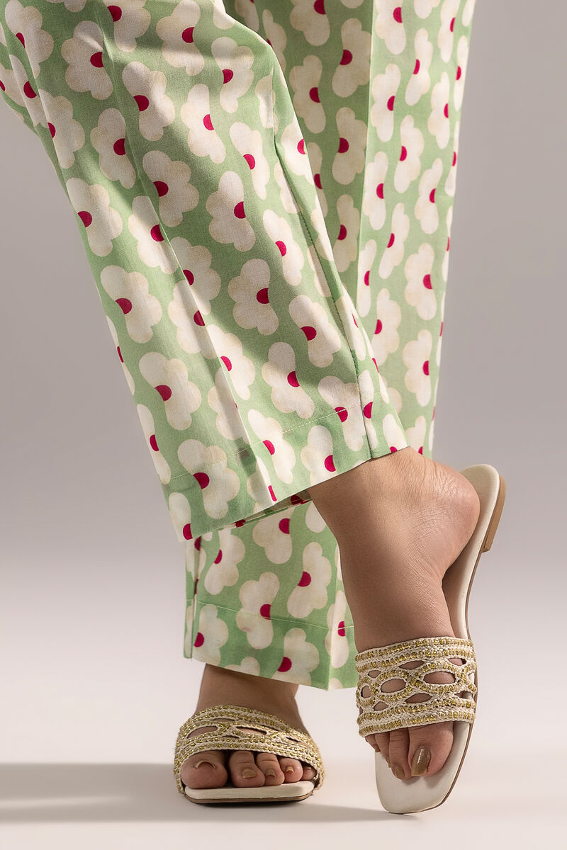 Printed Cambric Straight Pants