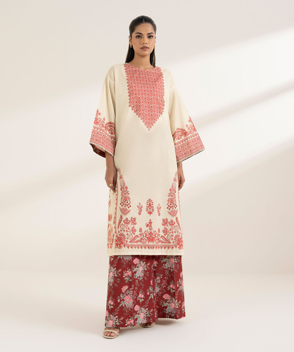 Women's RTW Cross Hatch Multi Printed Boxy Shirt